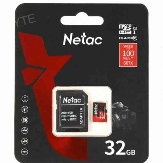 Карта (ар:арт-9725) памяти Micro Securedigital 32gb Netac Sdxc Class 10 (Nt02p500pro-032g-R) Донецк