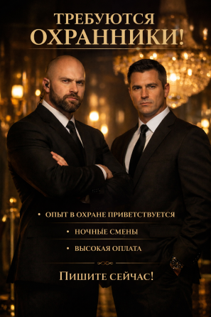Срочно требуется охраник в ночной клуб Донецк