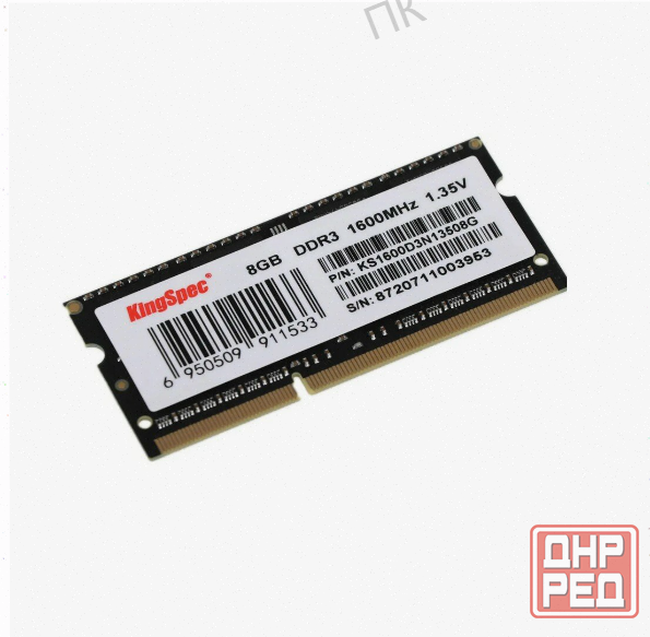 Оперативная (арт-2765) память Sodimm Ddr3 Pc3-12800 Kingspec Ks1600d3n13508g, 1х8 гб, 1.35 в кол-во Донецк - изображение 1