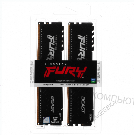 Оперативная - арт-5163 память Kingston Kf432c16bb1k2/32wp, 32gb (2x16gb) 3200mt/S Ddr4 Cl16 Dimm, че Донецк
