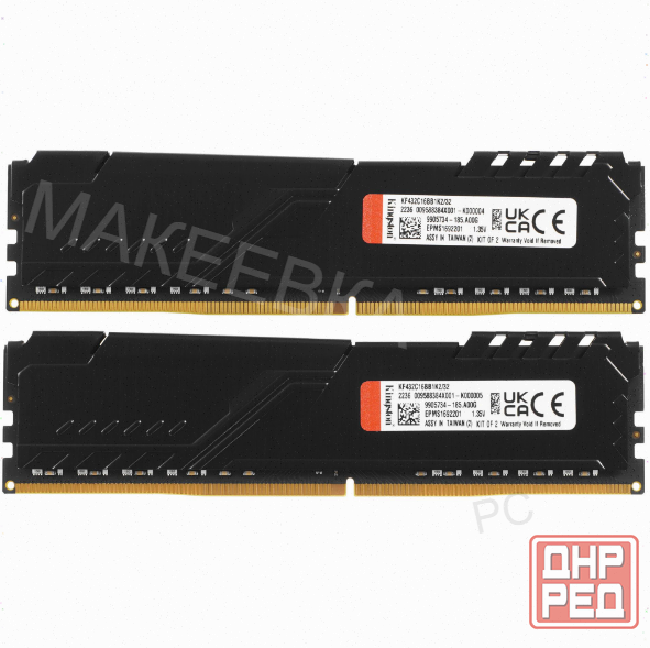 Оперативная - арт-5163 память Kingston Kf432c16bb1k2/32wp, 32gb (2x16gb) 3200mt/S Ddr4 Cl16 Dimm, че Донецк - изображение 2