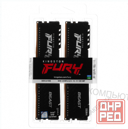 Оперативная - арт-5163 память Kingston Kf432c16bb1k2/32wp, 32gb (2x16gb) 3200mt/S Ddr4 Cl16 Dimm, че Донецк - изображение 3