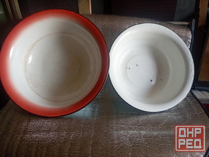 Миски эмалированные, цена за 2 шт Макеевка - изображение 1