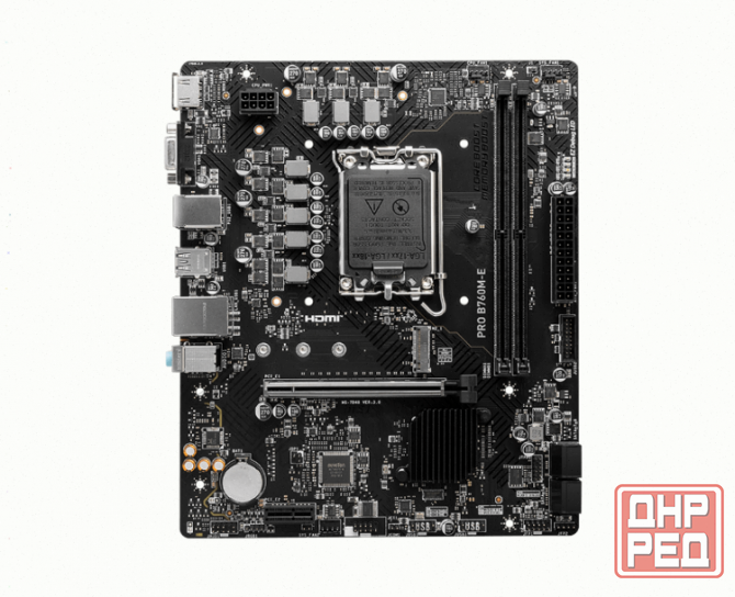 Материнская [арт-4369] плата Msi Pro B760m-E Ddr5, Lga 1700, Intel B760, Matx, Ret Донецк - изображение 1