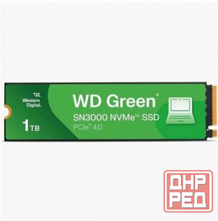 Твердотельный [арт-8925] накопитель Ssd Western Digital Green Sn3000, 1000gb, M.2 2280, Pcie 4.0 X4 Макеевка - изображение 1