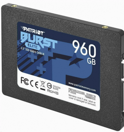 Ssd [арт-5749] Patriot Sata Iii 960gb Pbe960gs25ssdr Burst Elite 2.5" Макеевка