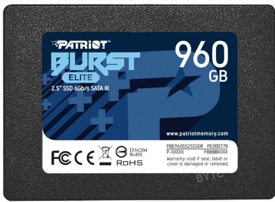 Ssd [арт-5749] Patriot Sata Iii 960gb Pbe960gs25ssdr Burst Elite 2.5" Макеевка