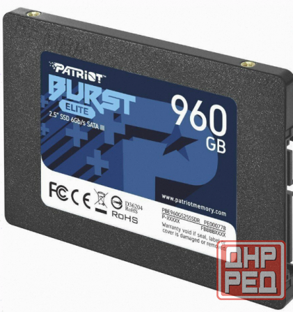 Ssd [арт-5749] Patriot Sata Iii 960gb Pbe960gs25ssdr Burst Elite 2.5" Макеевка - изображение 1