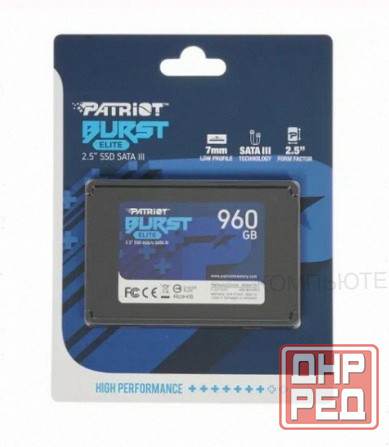 Ssd [арт-5749] Patriot Sata Iii 960gb Pbe960gs25ssdr Burst Elite 2.5" Макеевка - изображение 4