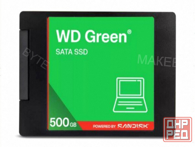 Твердотельный [арт-5329] накопитель Ssd Wd Green Wds500g5g0a 500gb, 2.5", Sata Iii, R/W - 545/510 Mb Донецк - изображение 1
