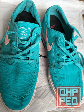 Кеды мужские бирюзовые б/у 41-42 Донецк - изображение 1