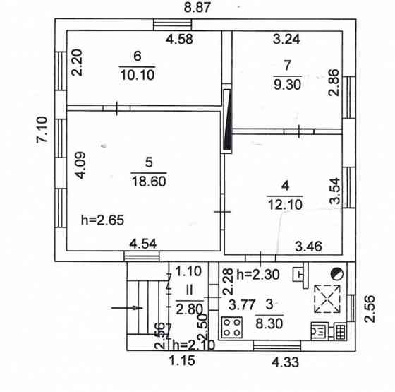 Продаётся дом с газом и приватизированным участком на Заперевальной Донецк