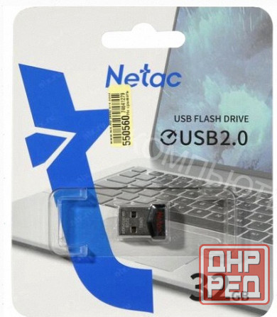 Флешка (арт-1202) Netac 32gb Um2 Usb 2.0 (Nt03um2n-032g-20bk) Донецк - изображение 1