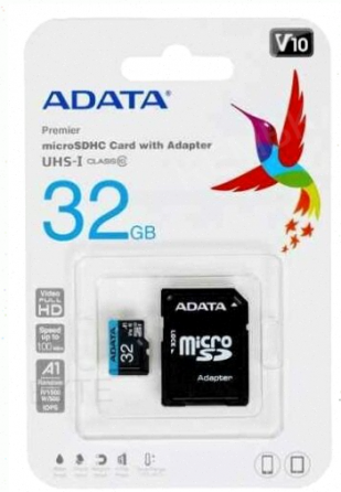 Adata [арт-8220] карта памяти 32гб Adata Ausdh32guicl10a1-Ra1 Microsdhc Uhs-I Class10 + адаптер Донецк