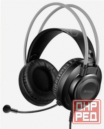 Наушники (арт:арт-4270) с микрофоном A4tech Fstyler Fh200i серый 1.8м накладные оголовье (Fh200i Gre Донецк - изображение 1