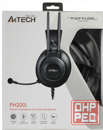 Наушники (арт:арт-4270) с микрофоном A4tech Fstyler Fh200i серый 1.8м накладные оголовье (Fh200i Gre Донецк - изображение 2