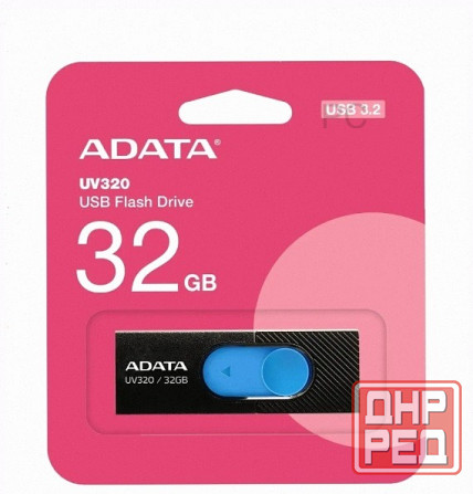 Флэш-накопитель (ар:арт-7112) A-Data Uv320 32гб, Usb3.2, черный/синий(Auv320-32g-Rbkbl) Донецк - изображение 4