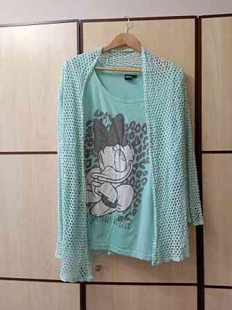 Комплект женский, двойка, футболка, накидка Макеевка