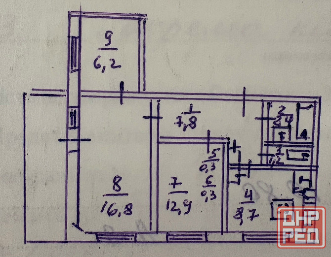 Продам 3х комн кв на Солнечном ул.Скляренко Донецк - изображение 6