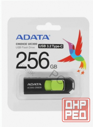 Память - арт-4750 Usb Flash 256 гб Uc300 Acho-Uc300-256g-Rbk/Gn черный Донецк - изображение 1