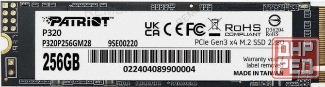 Твердотельный [арт-9448] накопитель Ssd 256gb Patriot P320 (P320p256gm28) Донецк - изображение 1