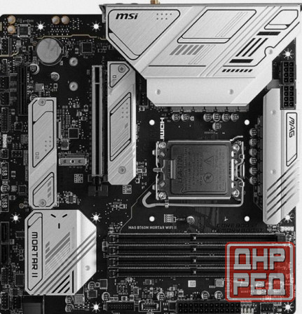 Материнская [арт-3473] плата Msi Mag B760m Mortar Wifi Ii Matx Lga1700 4ddr5 Pci-Ex16 Pci-Ex4 3m.2 4 Донецк - изображение 2