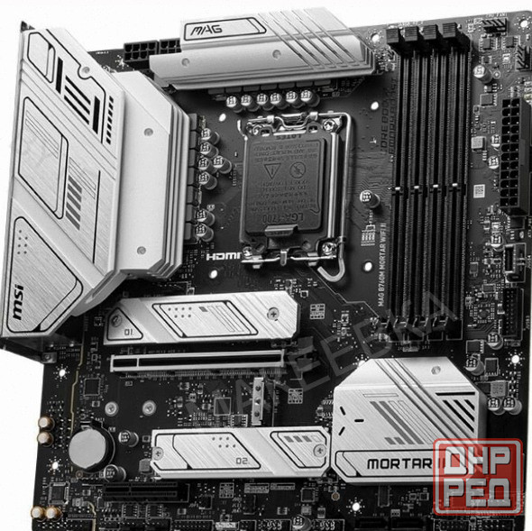 Материнская [арт-3473] плата Msi Mag B760m Mortar Wifi Ii Matx Lga1700 4ddr5 Pci-Ex16 Pci-Ex4 3m.2 4 Донецк - изображение 3