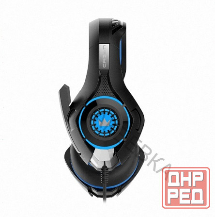 Игровые [арт-5825] наушники проводные с микрофоном Crown Micro Cmgh-101t чёрный/синий Донецк - изображение 3