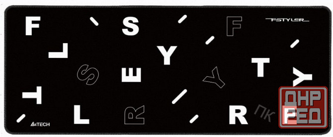 Коврик (арт-8554) для мыши A4tech Fstyler Fp75 черный/белый 750x300x2мм Донецк - изображение 1