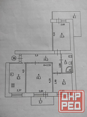 Продаю 3-х ком кв-ру по ул. Репина (Капитальная) г. Макеевка Макеевка - изображение 10