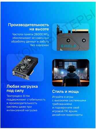 Видеокарта (арт-8782) Gigabyte Gv-N5060eagle Oc-8gd 1.0 8гб, Ret Донецк