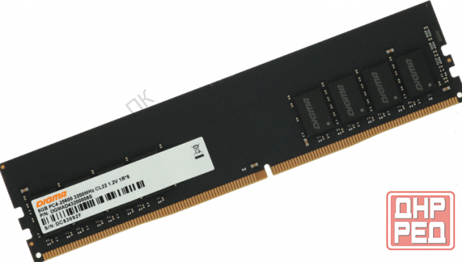 Оперативная (арт-8096) память Dimm Ddr4 Digma 8gb 3200mhz Dgmad43200008s Rtl Pc4-25600 Cl22 288-Pin Донецк - изображение 1