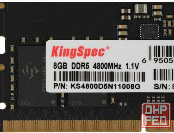 Оперативная (арт:арт-1027) память So-Dimm Kingspec Ddr5 8gb 4800mhz Ks4800d5n11008g Rtl Pc5-38400 Cl Донецк - изображение 3