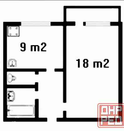 1 комн., Артёма, 36м2, 2/9 Донецк