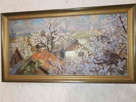 Картина " Май в шахтёрском поселке" Кириченко и.в. Донецк