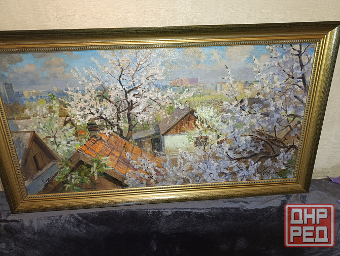 Картина " Май в шахтёрском поселке" Кириченко и.в. Донецк - изображение 1