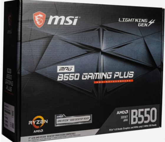 Материнская (ар:арт-6386) плата Msi Mpg B550 Gaming Plus Soc-Am4 Amd B550 4xddr4 Atx Ac`97 8ch(7.1) Донецк
