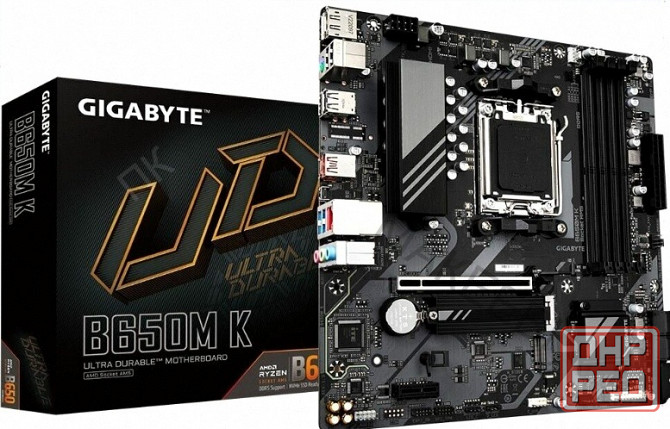 Материнская (арт-2044) плата Gigabyte B650m K Am5, Micro-Atx Донецк - изображение 1