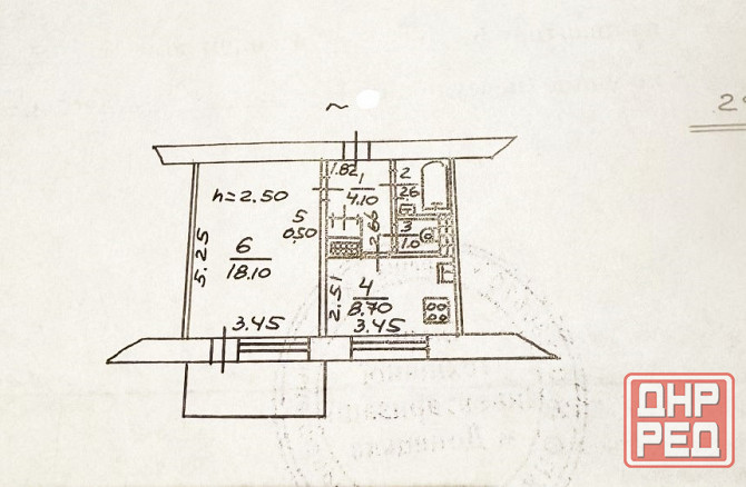 1-но комн., пр. Дзержинского, 37 м2, требует ремонта. Донецк - изображение 1