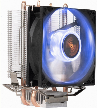 Кулер (ар:арт-4825) Exegate Ex286297rus Wizard Exx200-Pwm.Blue (Al+Copper, 2 трубки, Lga775/115*/120 Донецк