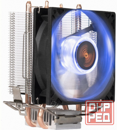 Кулер (ар:арт-4825) Exegate Ex286297rus Wizard Exx200-Pwm.Blue (Al+Copper, 2 трубки, Lga775/115*/120 Донецк - изображение 1