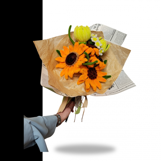 Букеты из пушистой синельной проволоки ручной работы Донецк