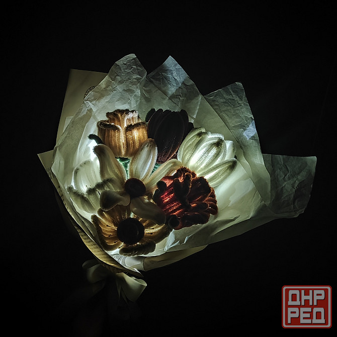 Букеты из пушистой синельной проволоки ручной работы Донецк - изображение 3