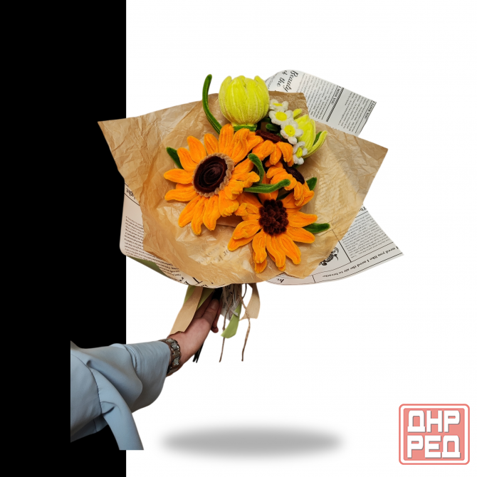 Букеты из пушистой синельной проволоки ручной работы Донецк - изображение 6