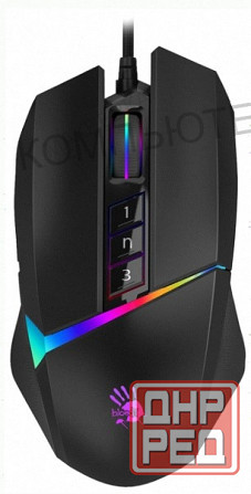 Игровая (арт-9515) мышь A4tech Bloody W60 Max черный оптическая (10000dpi) Usb (10but) Донецк - изображение 1