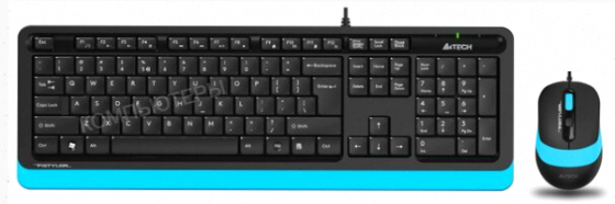 Комплект - арт-6898 клавиатура+мышь A4tech Fstyler F1010 черный (F1010 Blue) в макеевке днр Донецк