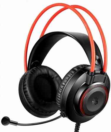 Наушники (арт:арт-9364) с микрофоном A4tech Bloody G200 Aux3.5-4pin +Usb черно красные Донецк