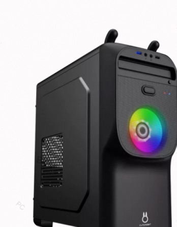 Корпус [арт-1824] Mini-Tower Zircon Cute Rabbit Micro-Atx/Mini-Itx, без бп, черный Донецк