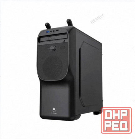 Корпус [арт-1824] Mini-Tower Zircon Cute Rabbit Micro-Atx/Mini-Itx, без бп, черный Донецк - изображение 3