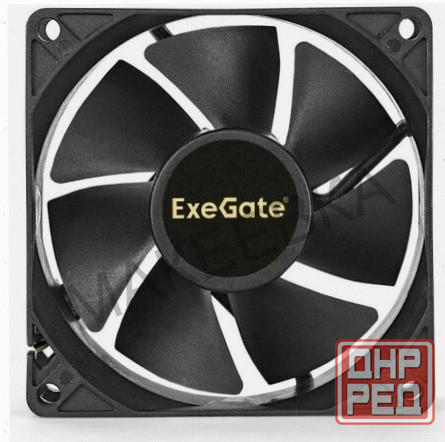 Вентилятор [арт-6617] для корпуса Exegate Ex08025hm 80 мм, черный (Ex283380rus) Донецк - изображение 1